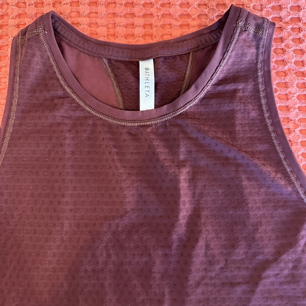 Athleta Maroon Racerback Tank Top - Picture 5 of 6